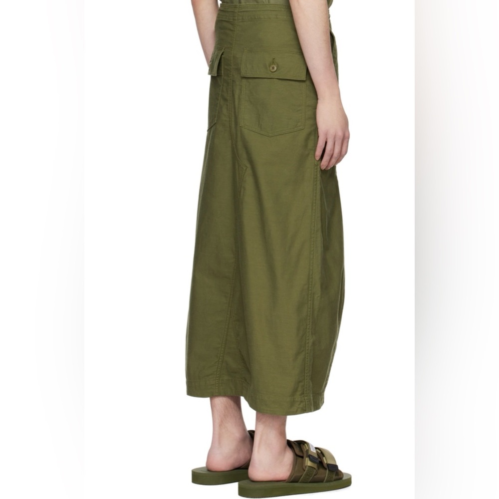 🫒 Needles Japan Olive Fatigue Skirt Unisex Size 34 🫒 - Picture 6 of 14